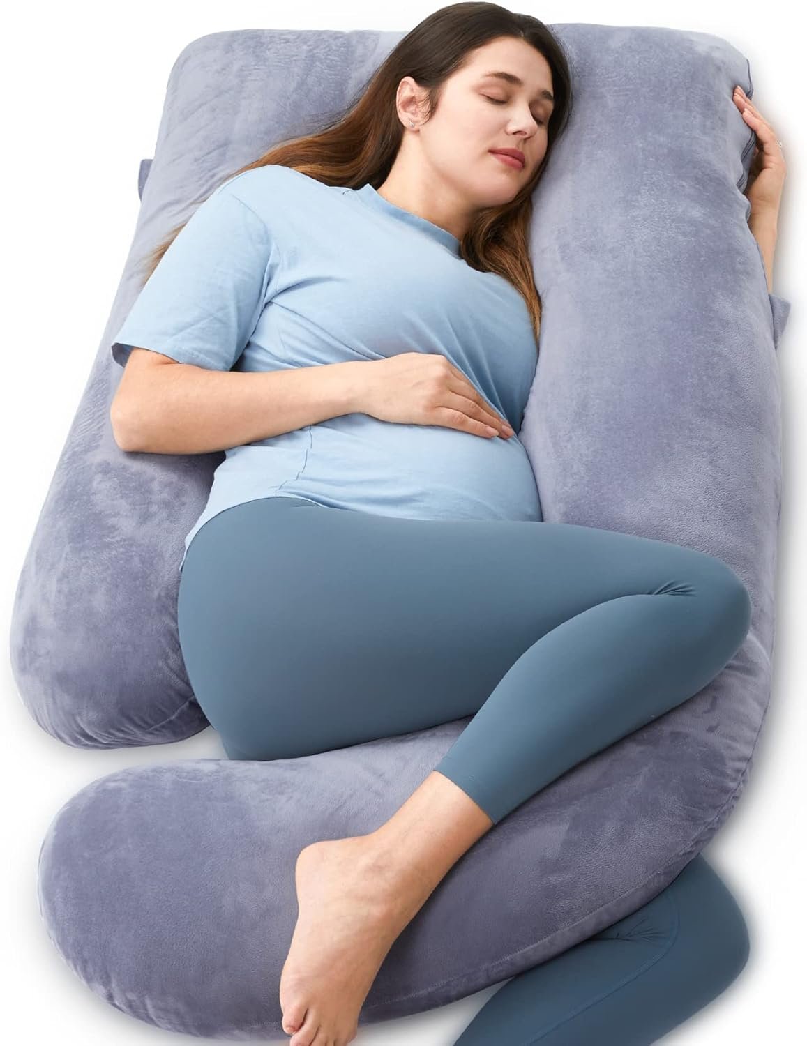 Momcozy Pregnancy Pillow for Sleeping – U Shaped Full Body Maternity Pillow