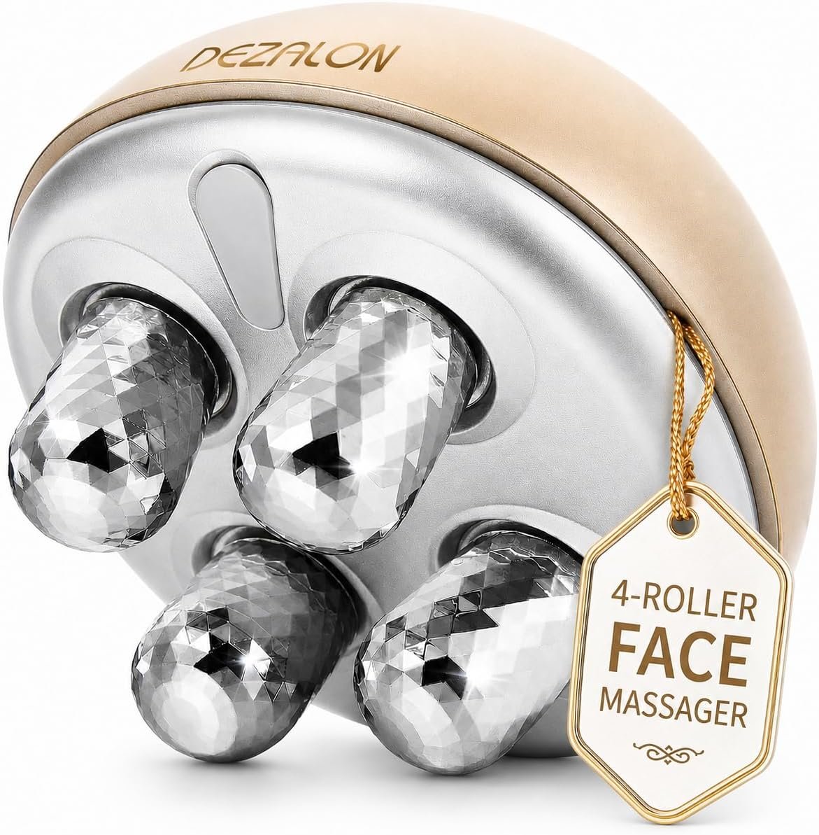 Face Massager Tool, Eye and Neck Massager, Face Roller, Beauty Tools for Relaxing Facial Massage and Skin Care Routine, Gold