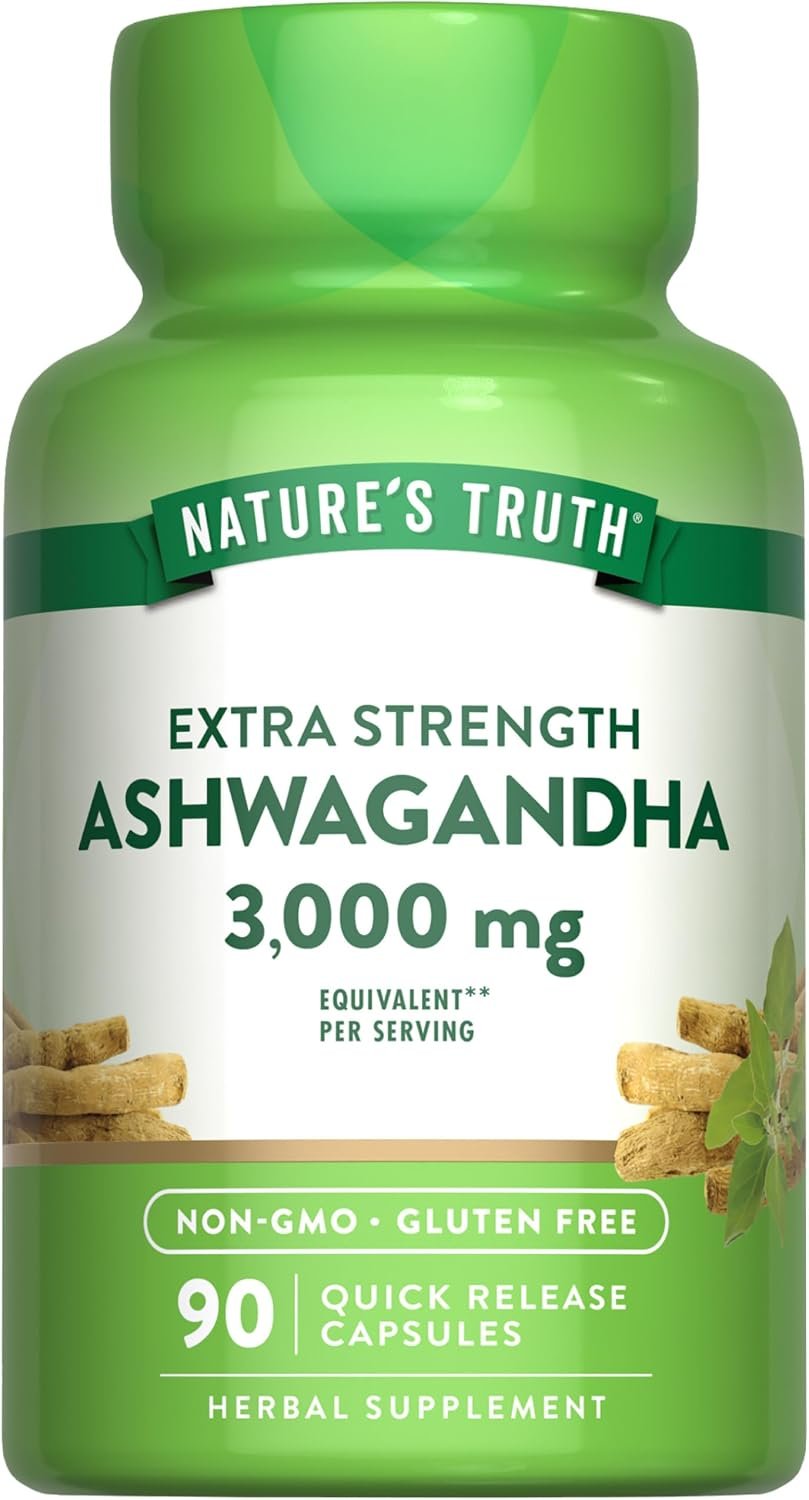 Nature’s Truth Ashwagandha Capsules | 90 Count | Extra Strength