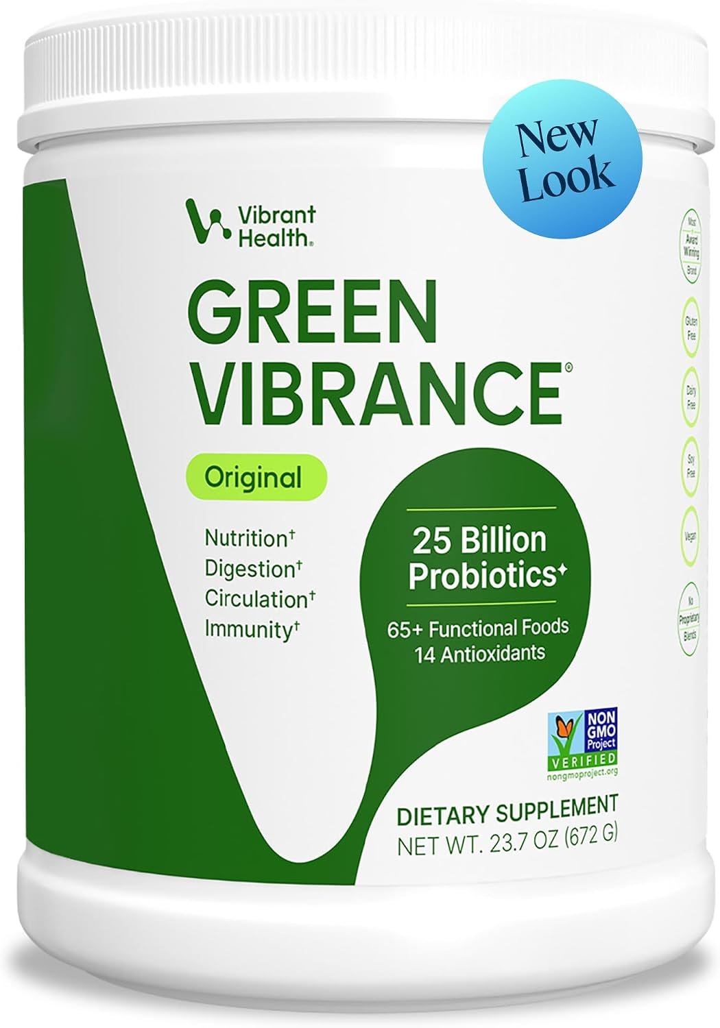 Vibrant Health Green Vibrance Vegan Superfood Powder, 60 Servings