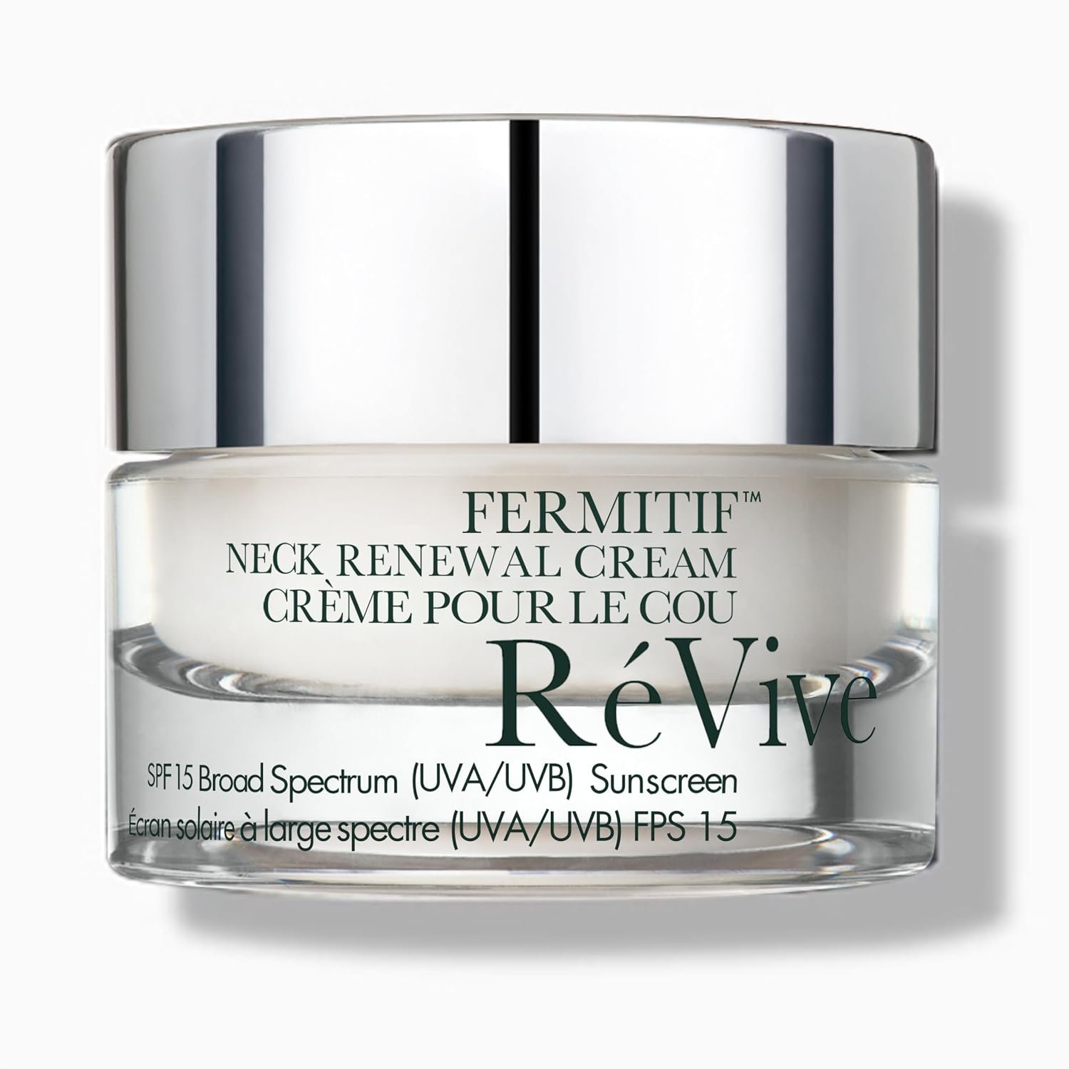 RéVive Fermitif Neck Renewal Cream, Neck & Décolletage Firming Day Cream with SPF 15, Tightening, Hydrating & Elasticity Enhancing, with Bio-Renewal Peptide & Bio-Firming Peptide, 15 ml / 0.5 oz