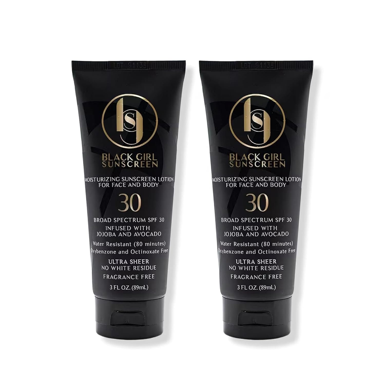 Black Girl Sunscreen Original SPF 30 Face & Body Sunscreen 3 Oz 2-Pack