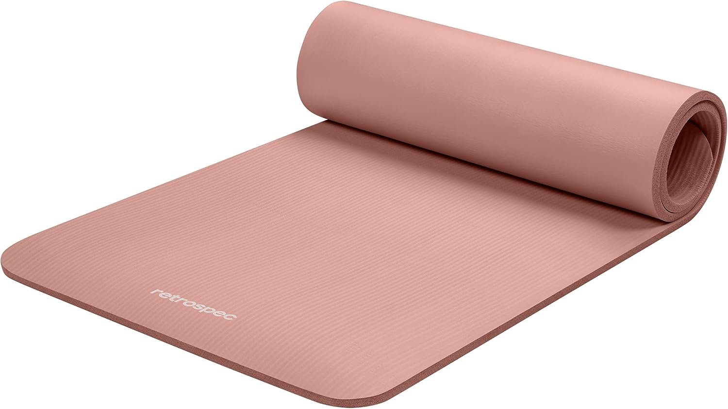 Retrospec Solana Yoga Mat Thick 1/2in Non-Slip Workout Mat with Nylon Strap – 72x24in Exercise Mat for Pilates, Stretching & Fitness – BPA Free, Easy Clean