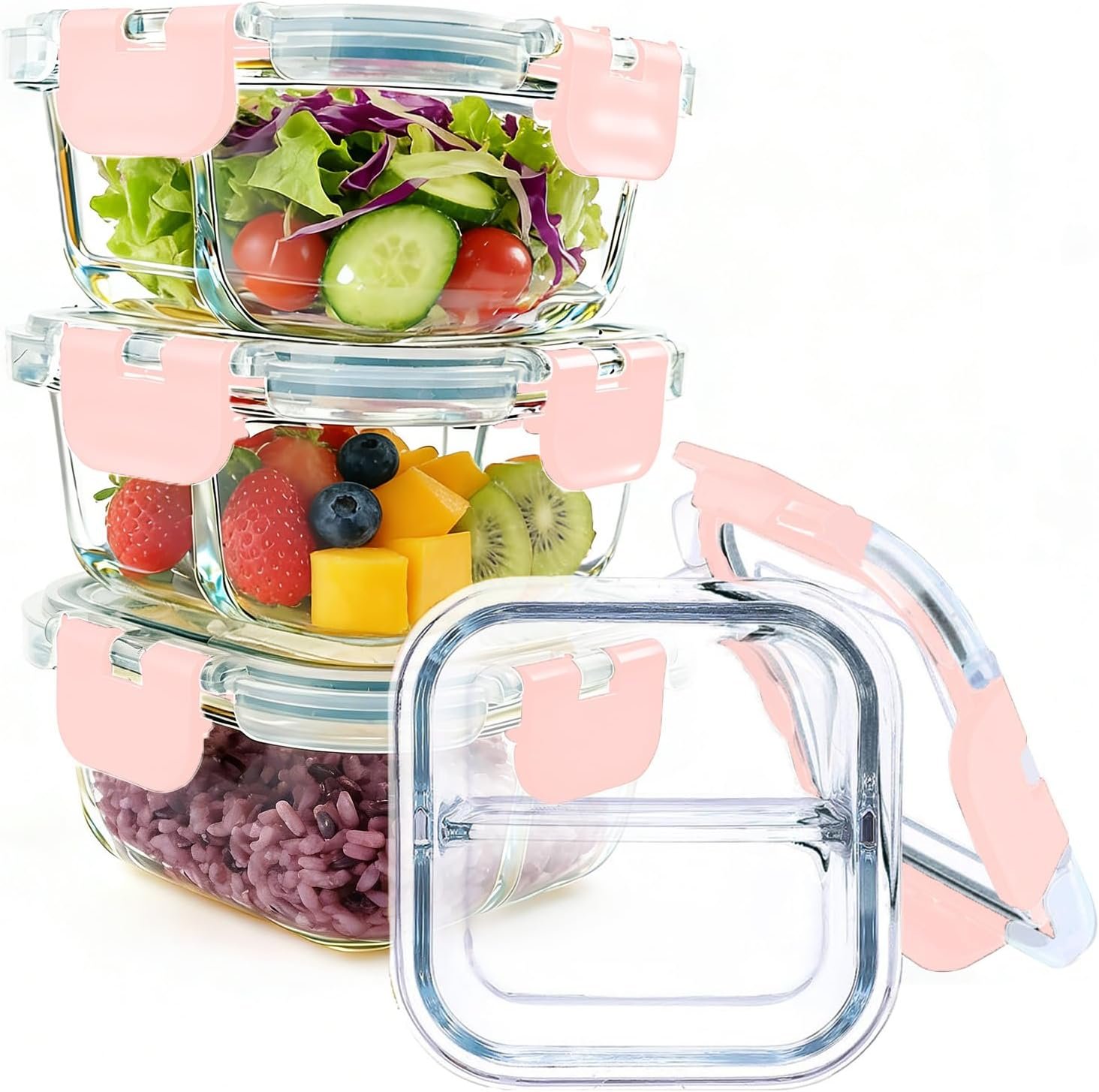 3 Pack Bariatric Meal Prep Containers,8 Oz Portion Control Containers