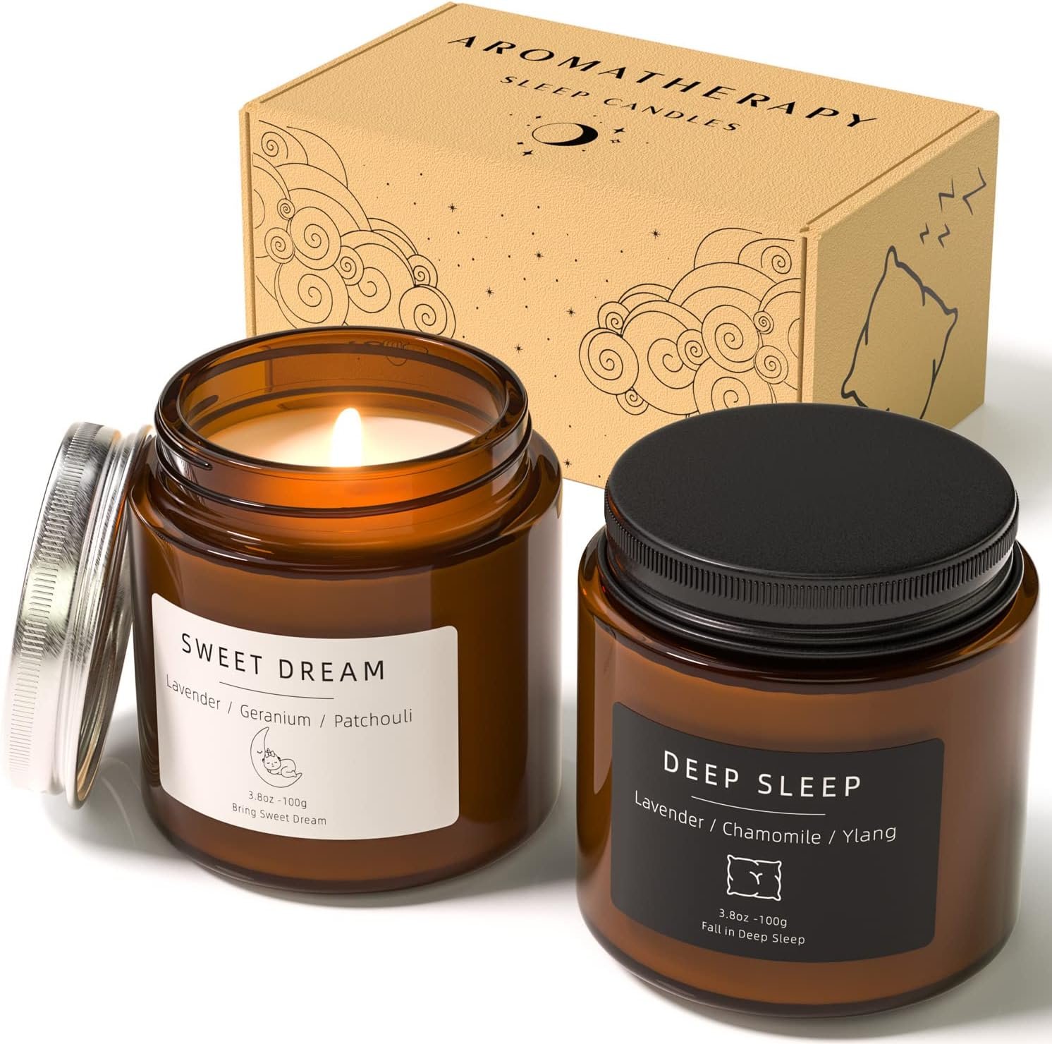 Scented Candles, BOYUJK Candles for Home Scented, Candle Set for Stress Relief and Promote Sleep, Candle Gifts for Women and Men