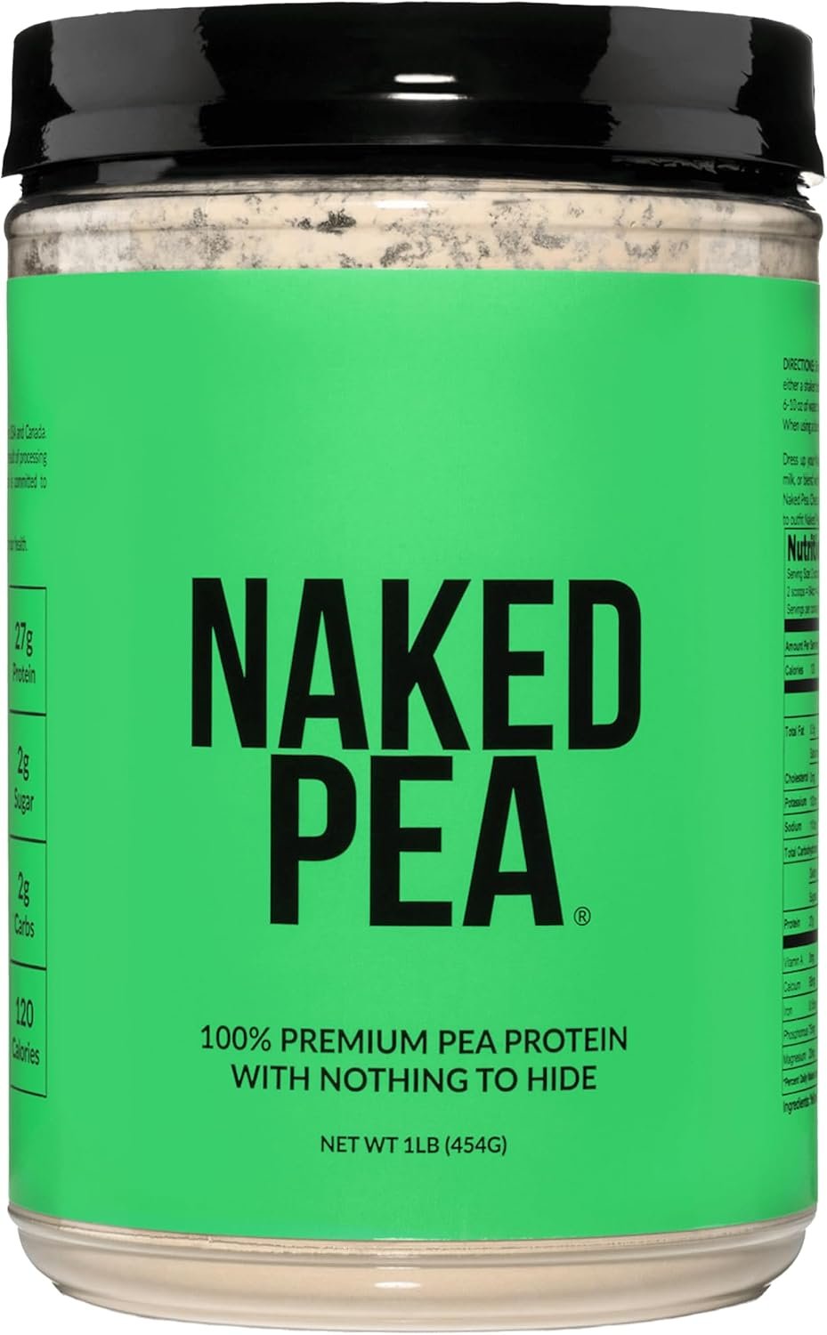 NAKED Pea – Pea Protein Isolate – Plant Based, Vegetarian & Vegan Protein. NSF Certified, Easy to Digest, Non-GMO, No Lactose, No Soy and Gluten Free – 15 Servings