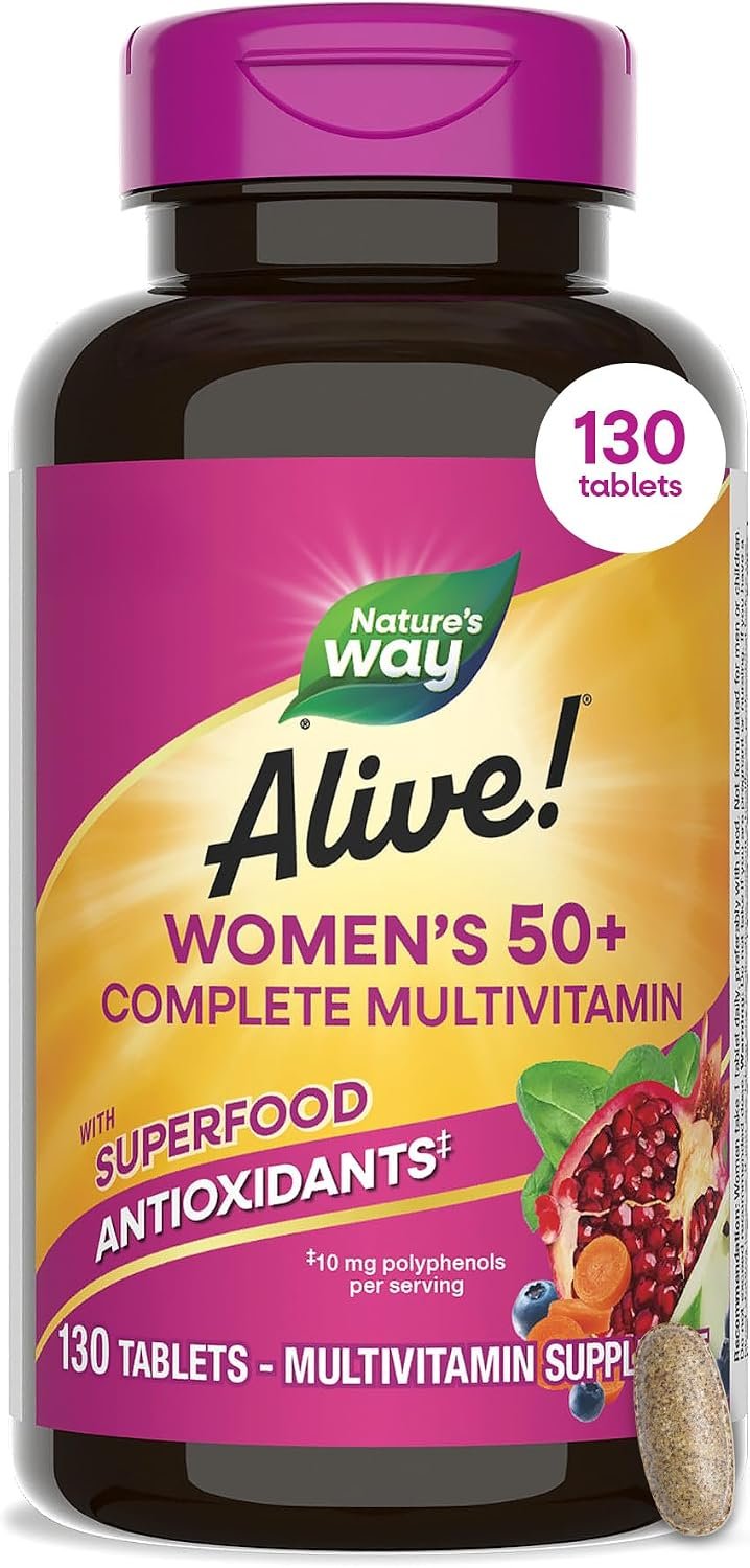 Nature’s Way Alive! Women’s 50 Plus Complete Multivitamin Tablets, 130 ct