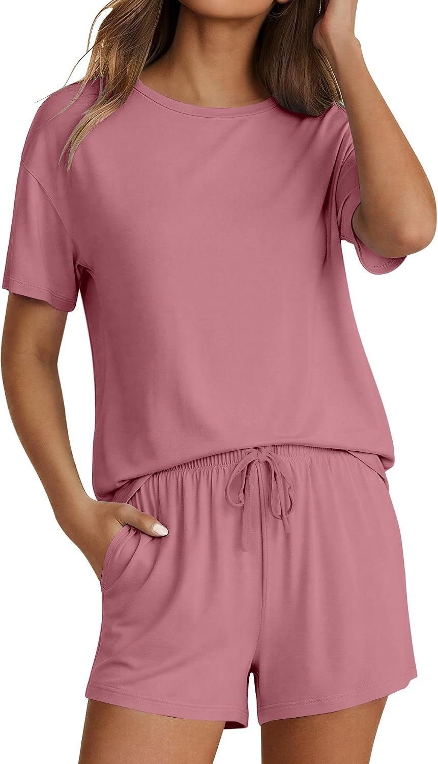 Ekouaer Pajamas for Women Set Viscose from Bamboo Pjs 2 Piece Lounge Sets