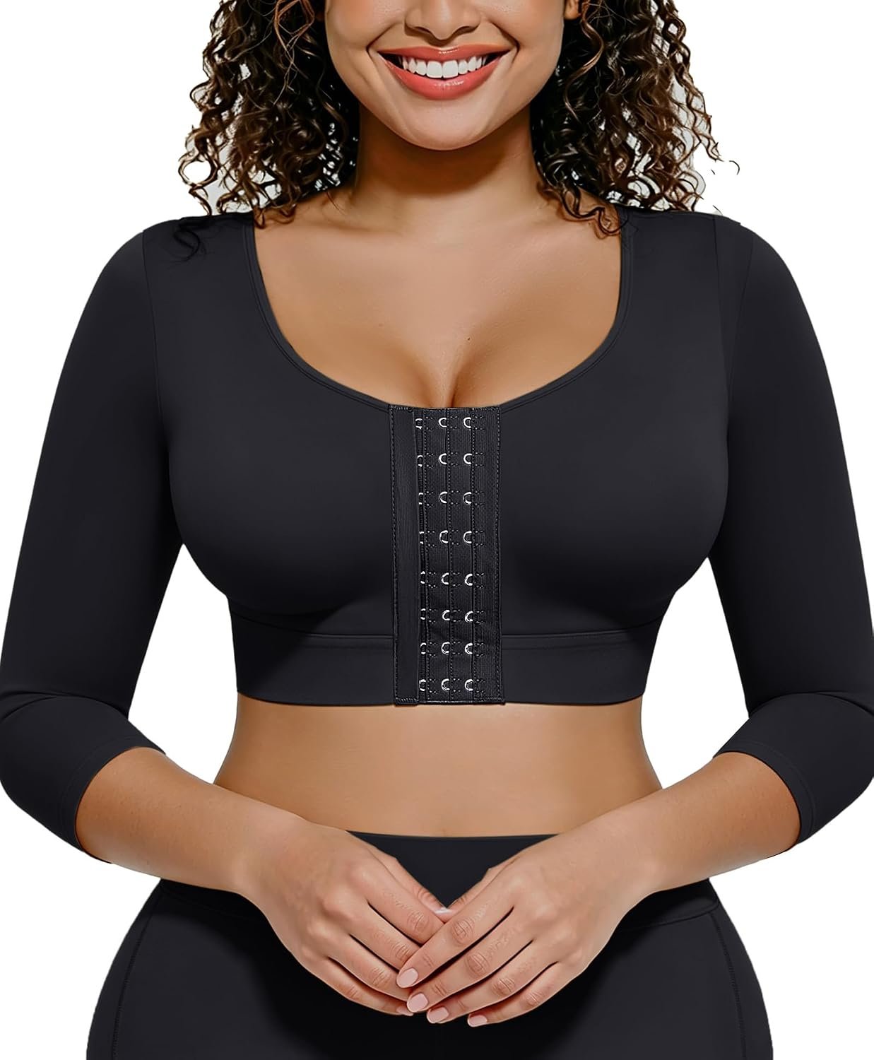 FeelinGirl Arm Compression Sleeve Women Post Surgery Front Closure Bra