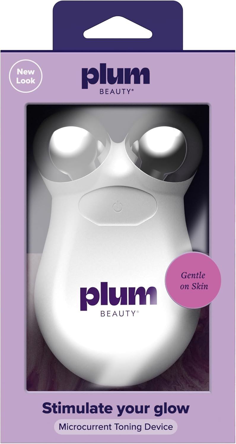 Plum Beauty Microcurrent Toning Device, Skin Tightening Face Massager