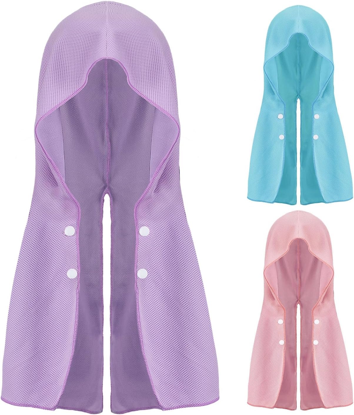 Acostop 3 Pcs Long Lasting Cooling Hoodie Towels for Neck and Face