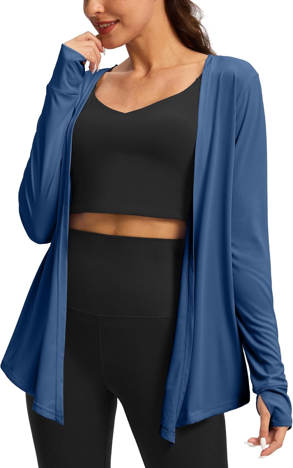 Women’s UPF 50+ Sun Shirt Long Sleeve UV Sun Protection Shirts Lightweight Cardigan for Women with Pockets SPF Swim Cover Up