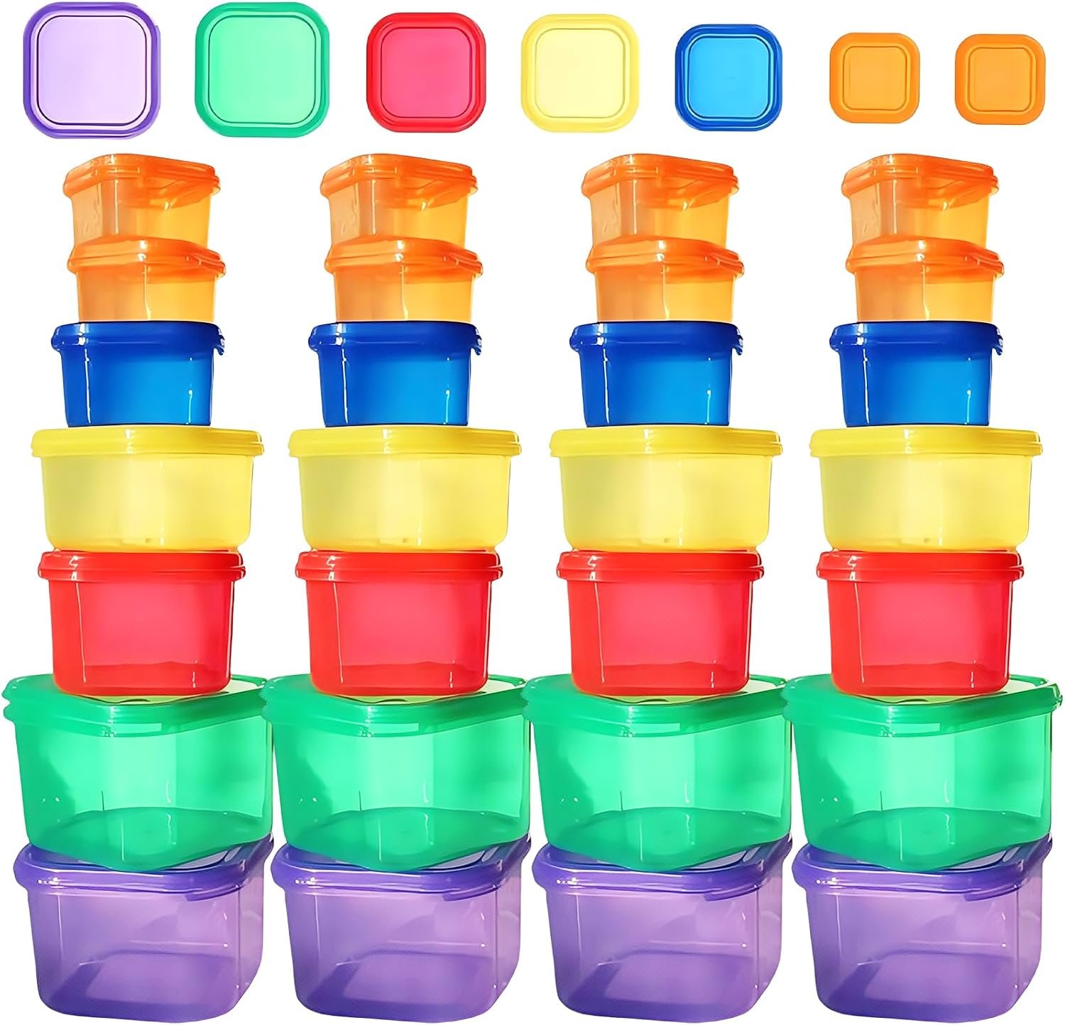 28 Pcs Portion Control Container Kit,21 Day Fix Containers And Food Plan,Multicolor Coded Containers,Meal Prep System Storage Containers,BPA Free Weight Loss Food Containers For Double Diet Plan