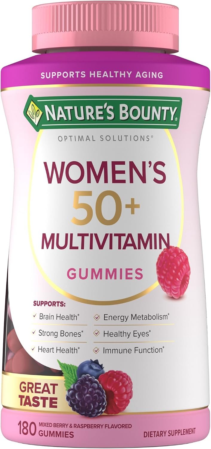 Nature’s Bounty Optimal Solutions Women’s Multivitamin 50 Plus, 180 Gummies