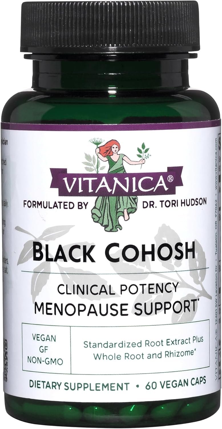 Vitanica Black Cohosh, from Root and Rhizome Extract, Vegan, 60 Capsules