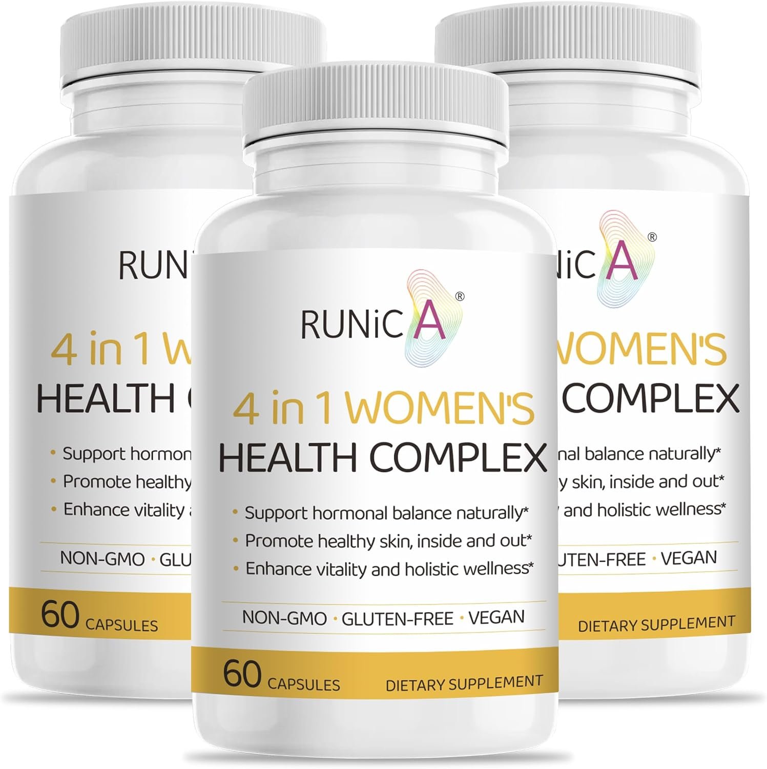 4in1 Women’s Hormone & Beauty Complex | Menopause Relief Supplement for Hot Flashes, Night Sweats & Mood | Soy Isoflavones, Pueraria, Rosehip & Evening Primrose – 90-Day Ultimate Supply