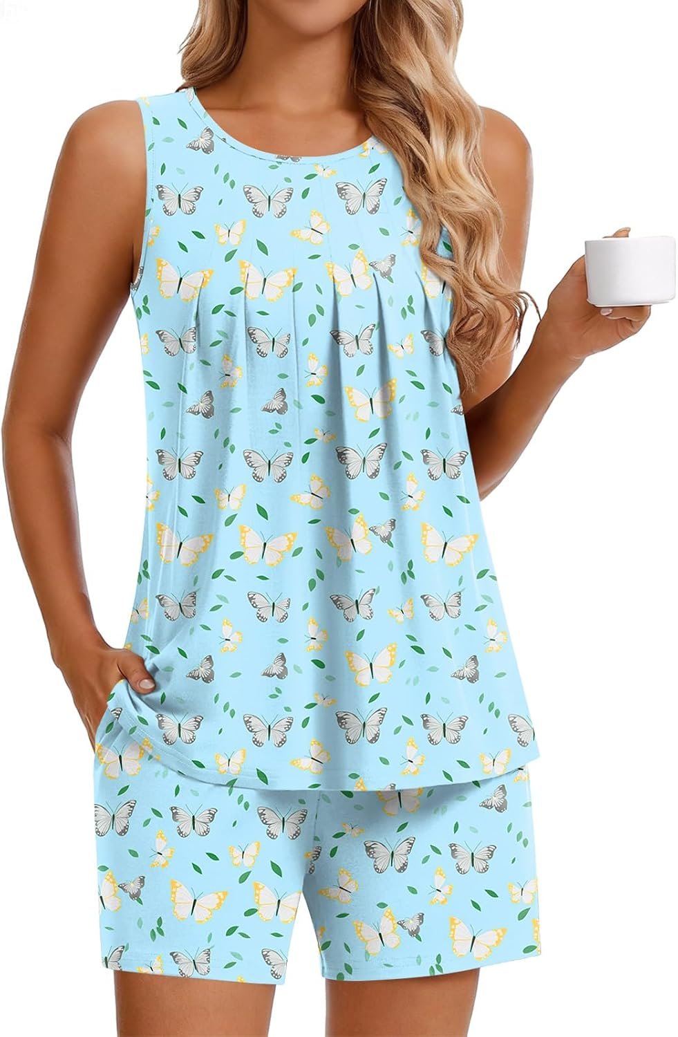 Pajamas for Women Set 2 Piece Sleepwear Short Pj Sets
