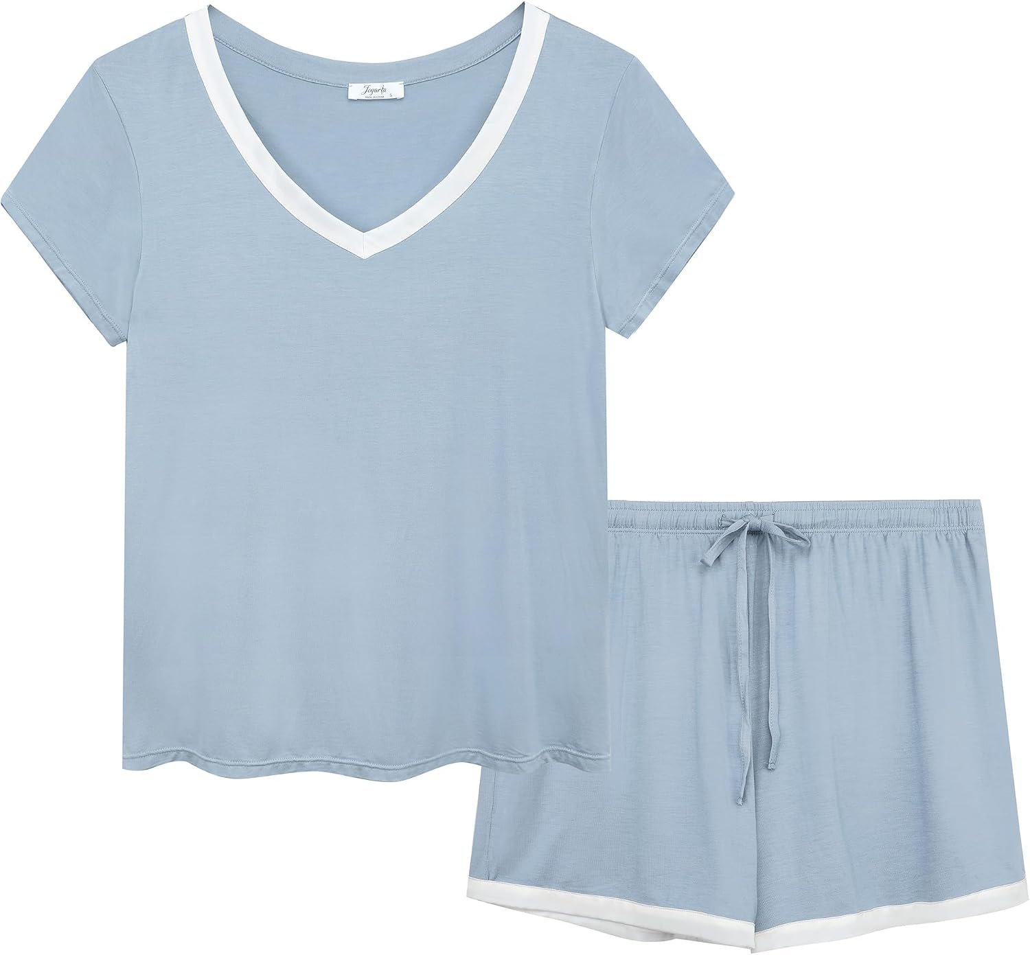Joyaria Cooling Pajamas Bamboo Viscose Women Short Sleeve PJ Shorts Set