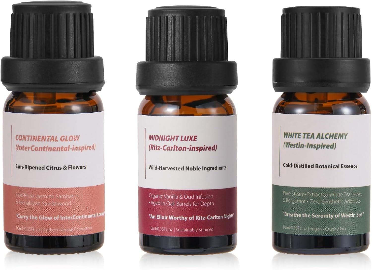 Luxury Hotel Fragrance Oil Set, 3 x 0.34 Fl Oz