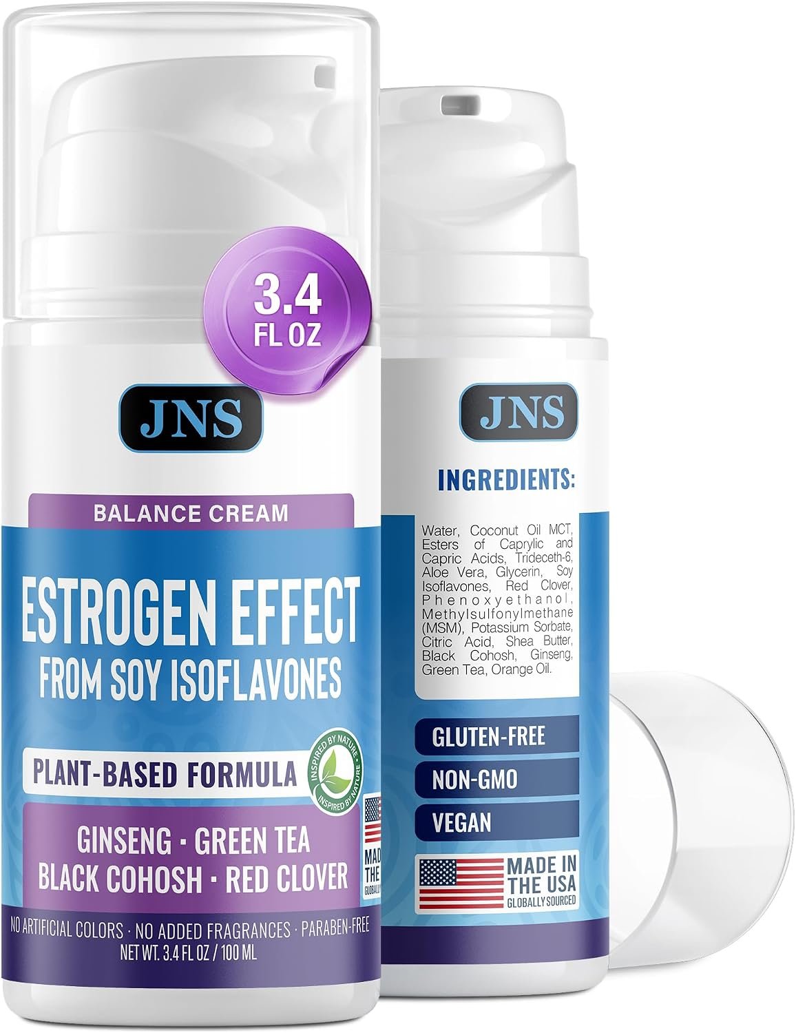 Phytoestrogen Cream with Soy Isoflavones and Herbal Extracts, 3.4 oz