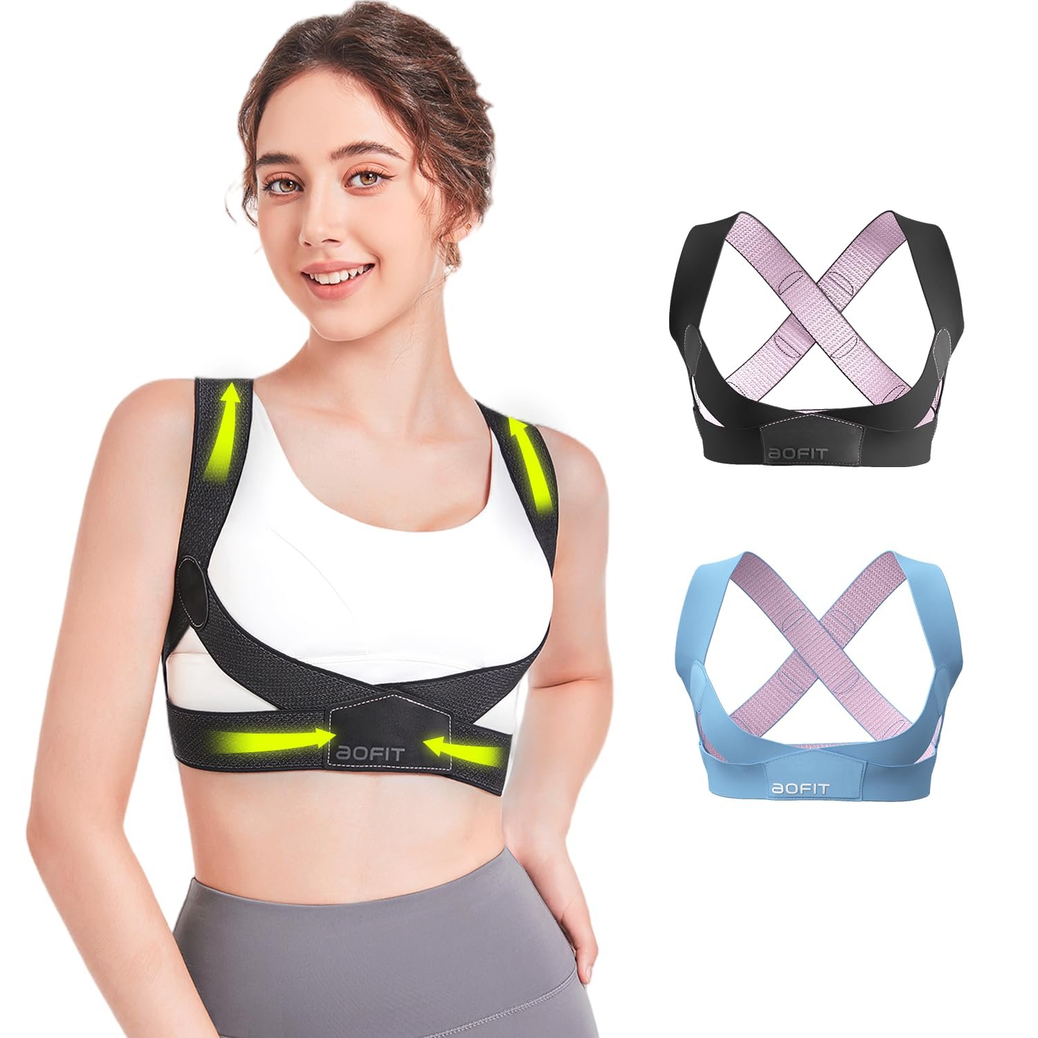 aoFIT Posture Corrector for Women,Ideal for Pain Relief,Office Work, Daily Wear