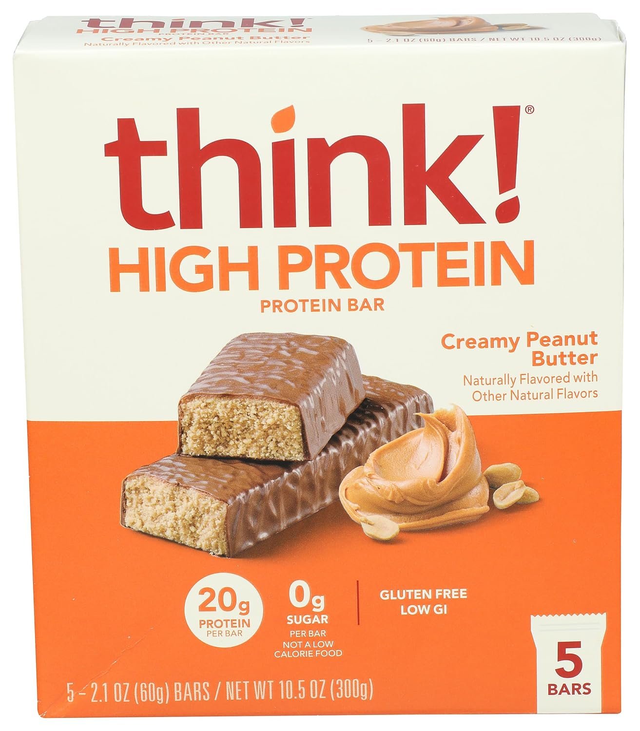thinkThin Bar Creamy Peanut Butter, 10.5 oz