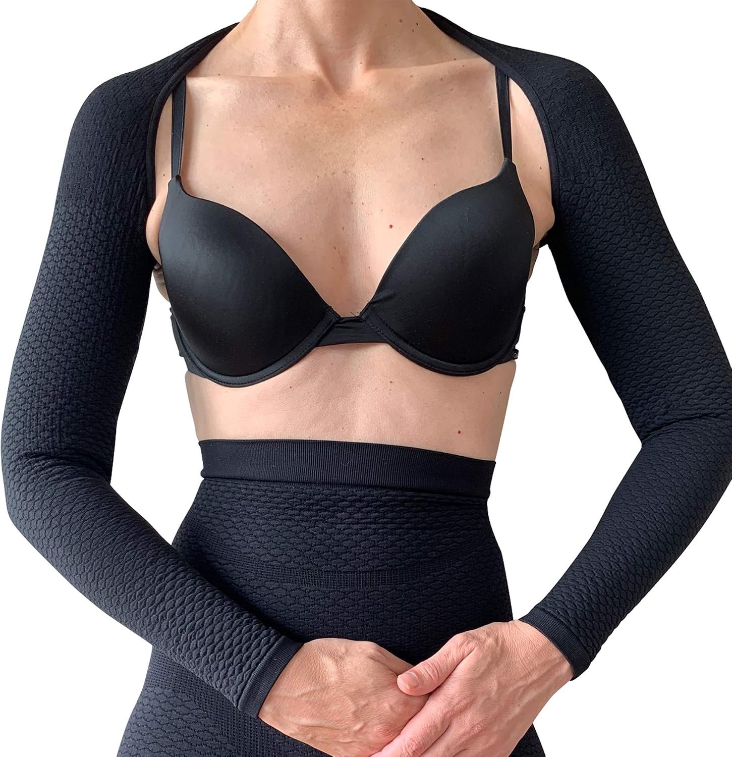 Bioflect® Compression Arm Sleeves Wrap with Bioactive Fibers and Raised Massaging Knit – for Support and Comfort