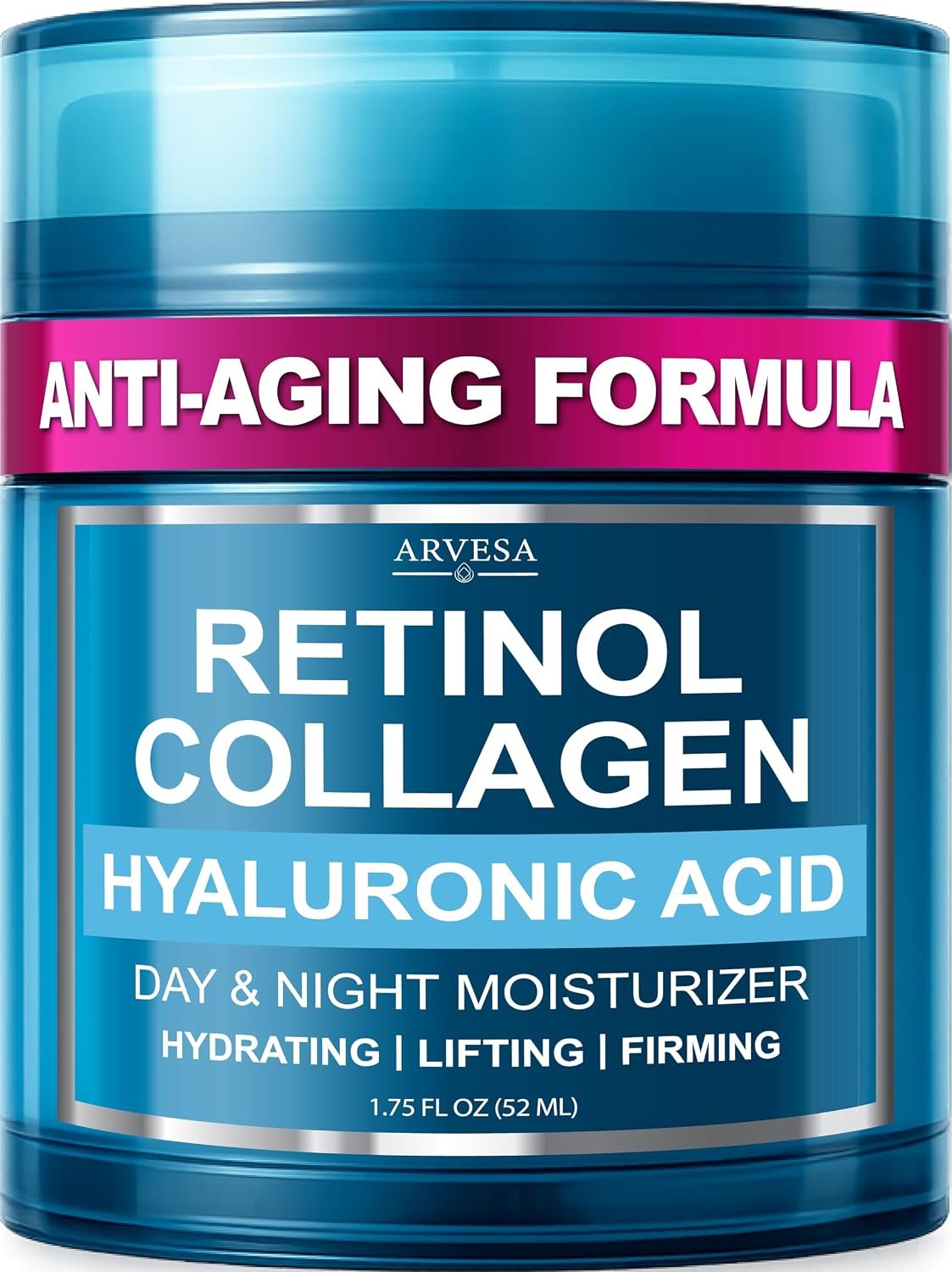 Retinol Cream for Face – Anti-Aging Moisturizer Wrinkle Cream with Collagen