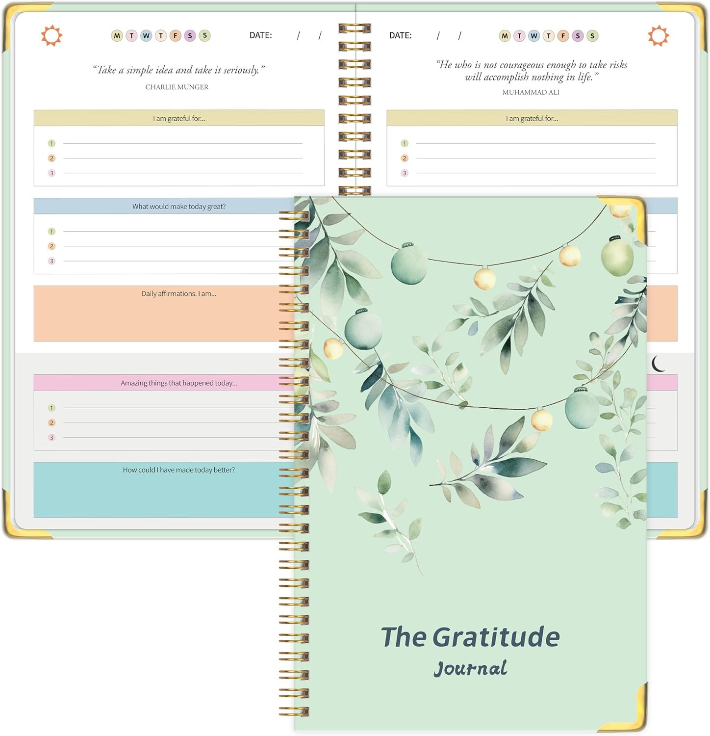 Gratitude Journal for Women, 5 Minute Daily Gratitude Practice, 5.9″x8.6″