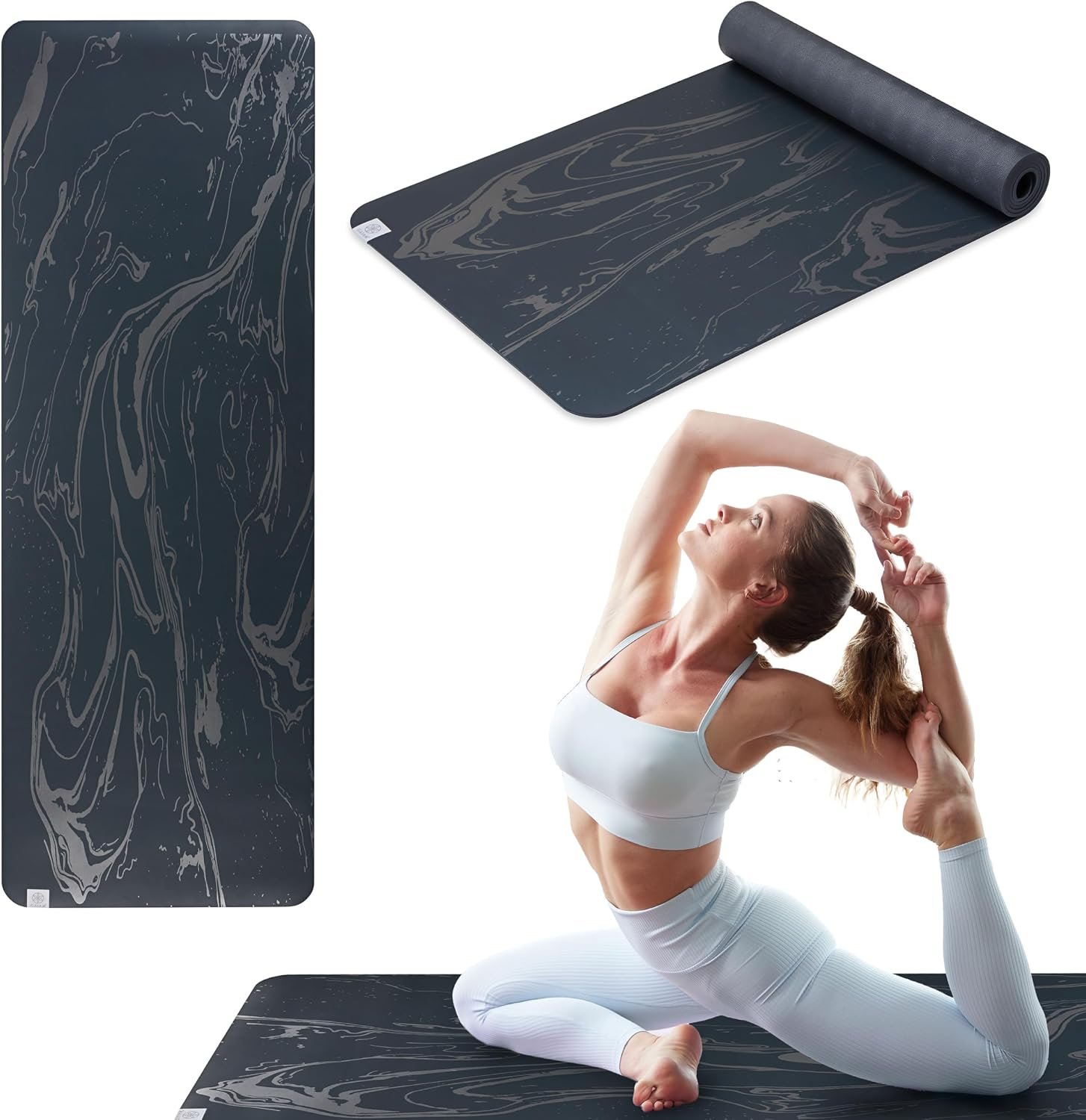 Gaiam Dry-Grip Yoga Mat, Non-Slip, Hot Yoga
