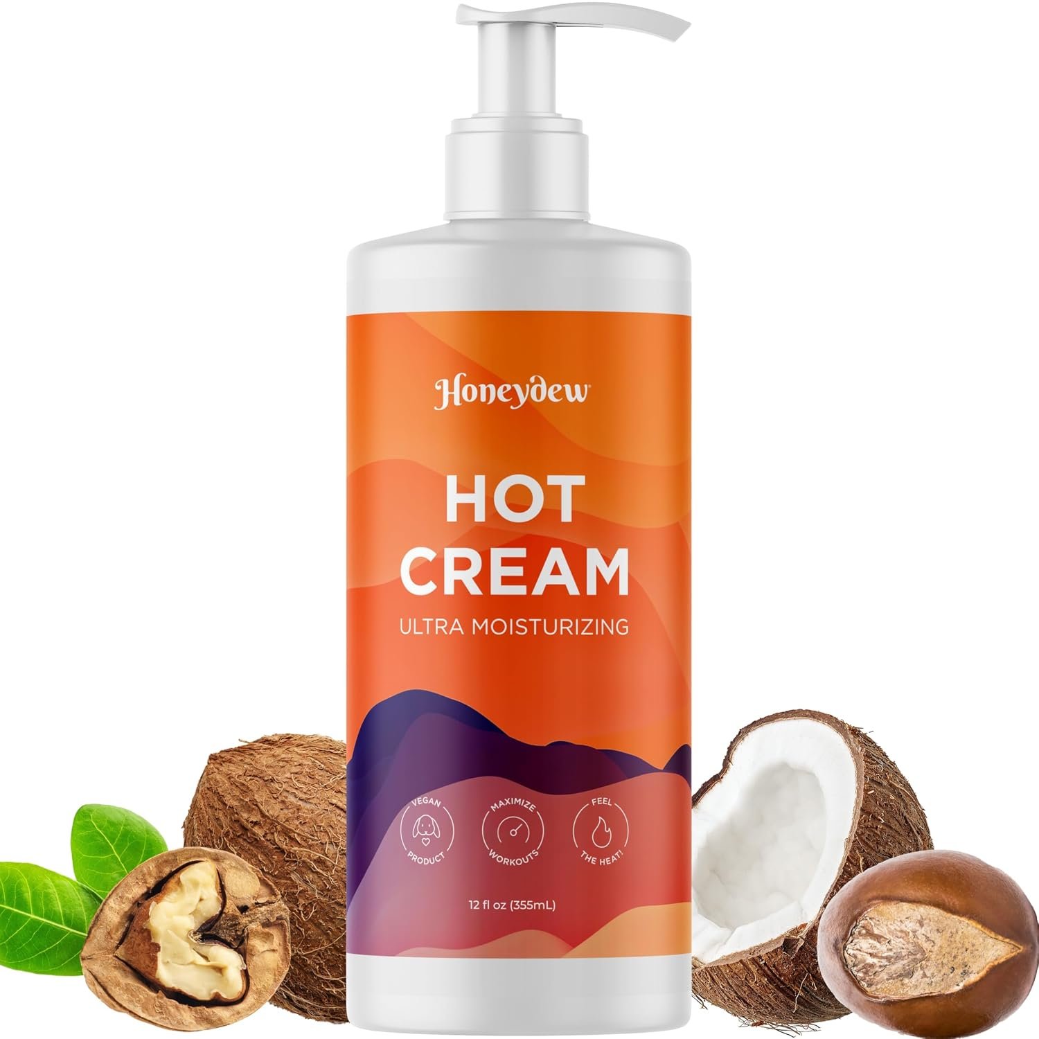 Hot Cream Sweat Enhancer – Premium Body Sculpting Sweat Cream with Invigorating Botanical Extracts – Extra Strength Cellulite Cream for Thighs Belly and Bum with Firming Body Oils (12 Fl Oz)