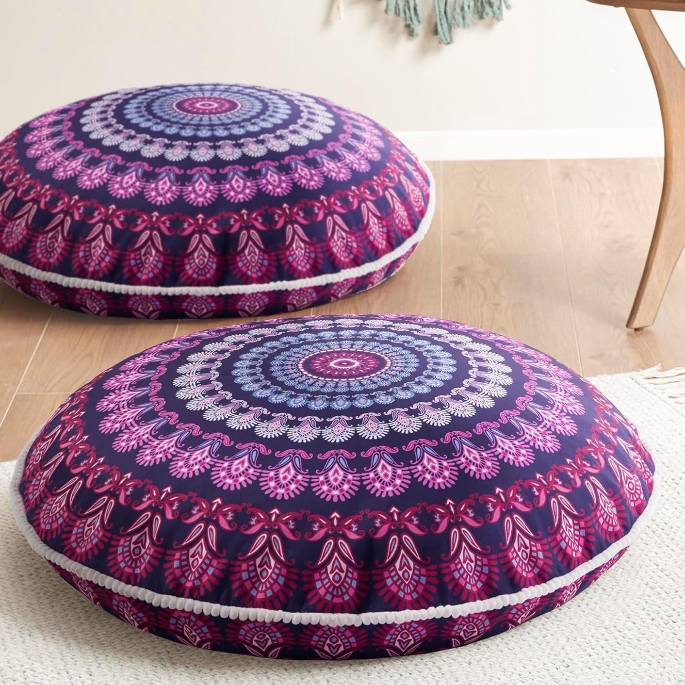 Codi Floor Pillows 2 Pack, Large Meditation Cushions for Adults, 32-inch