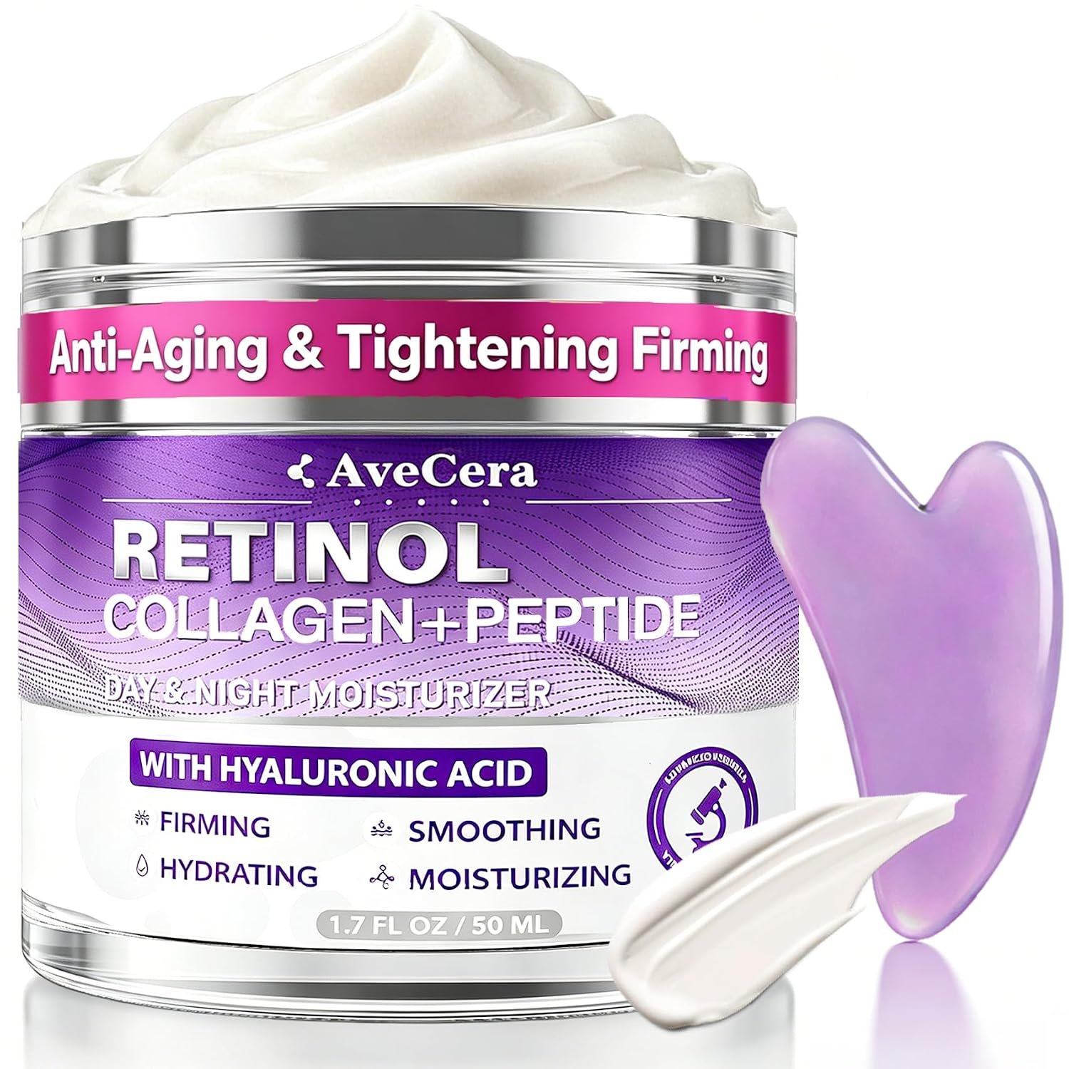Peptide Retinol Collagen Neck Tightening Firming Cream with Gua Sha Tool