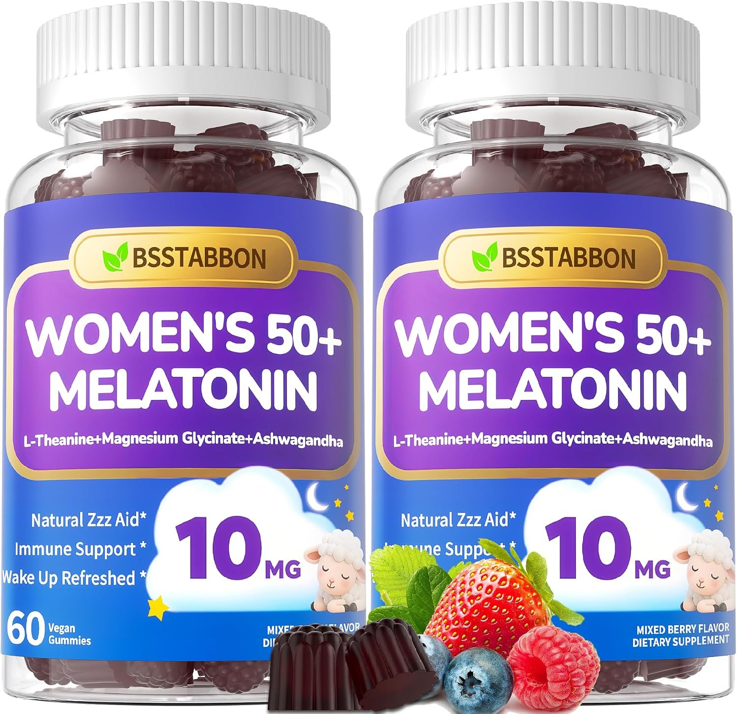 50+ Women Melatonin Gummies 10mg: Extra Strength for Deep Zzz