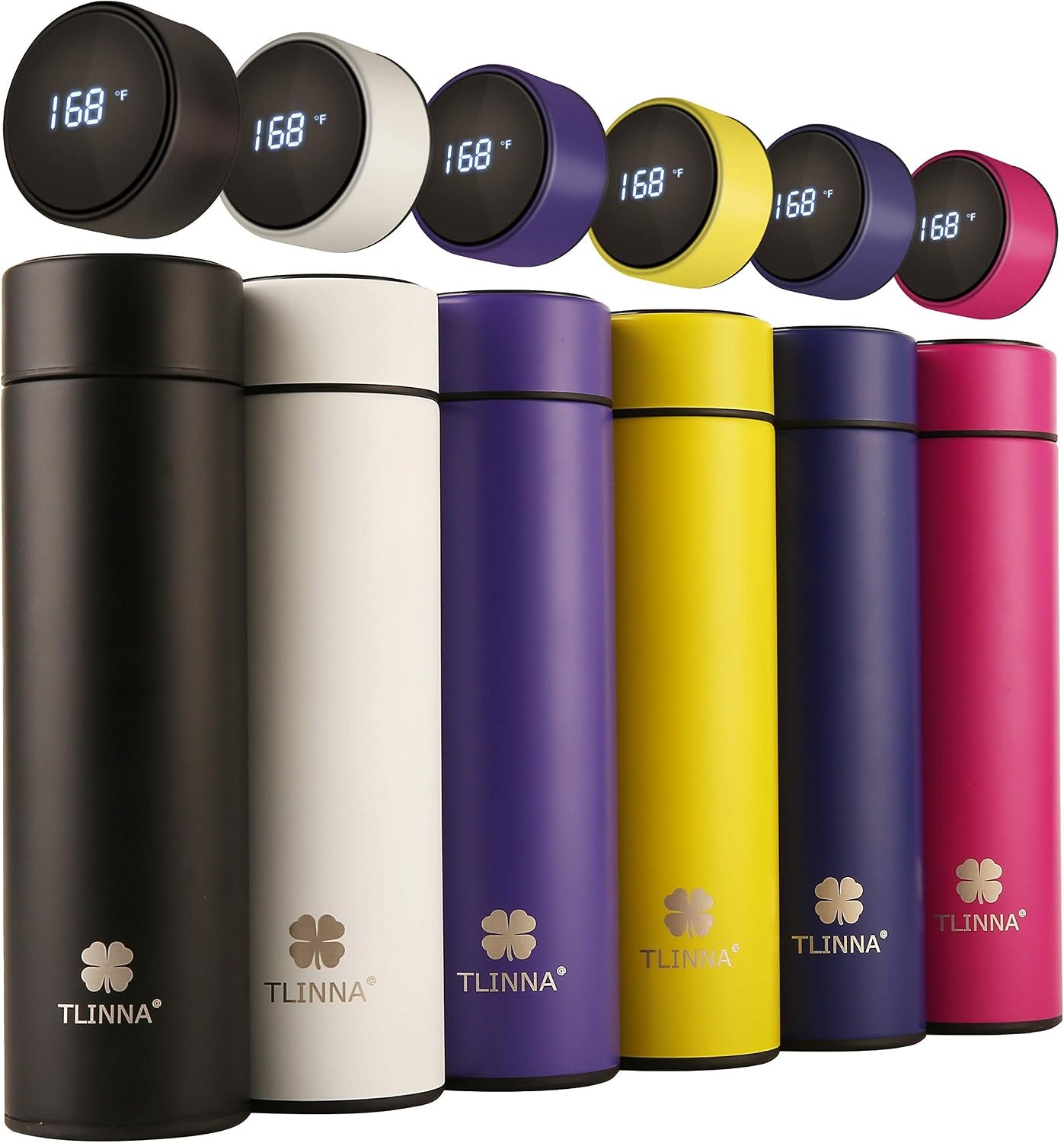 Insulated bottle,Coffee bottle,Tea Infuser Bottle,Smart Sports Water Bottle with LED Temperature Display,Double Wall Vacuum Insulated Water Bottle, Stay Hot for 24 Hrs,Cold for 24 Hrs (Black)