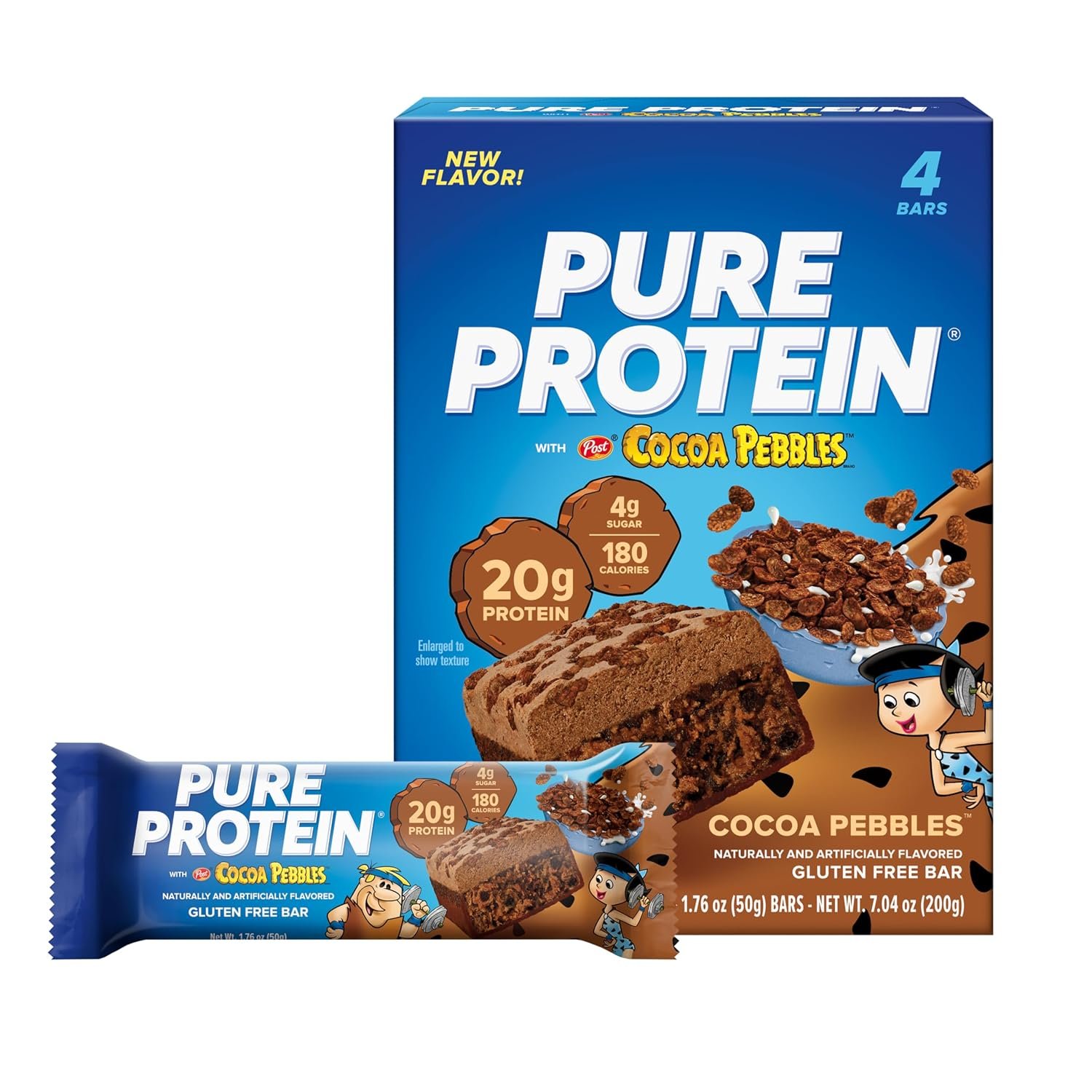 Pure Protein Cocoa PEBBLES™ Protein Bars, 20g Protein, Gluten Free, 4 Ct