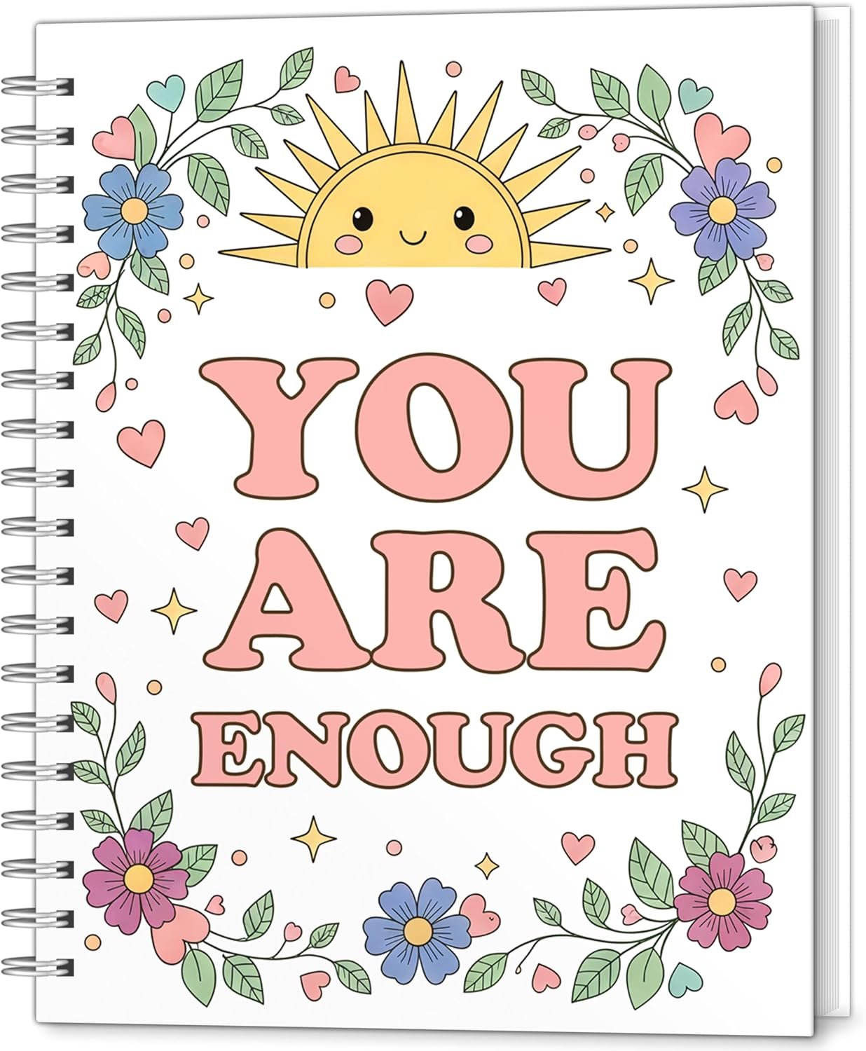 Mental Health Journal, YOU ARE ENOUGH Journal, Motivational Mood Note Book for Women, Stress Relief Motivational NoteBook, Feelings & Emotions Writing Book Therapist, Self Care Diary Gifts for Women