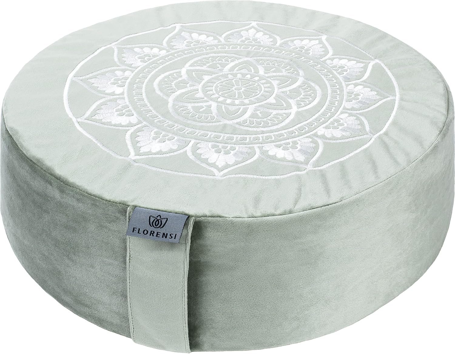Florensi Meditation Cushion Velvet Floor Pillow with Buckwheat Fill